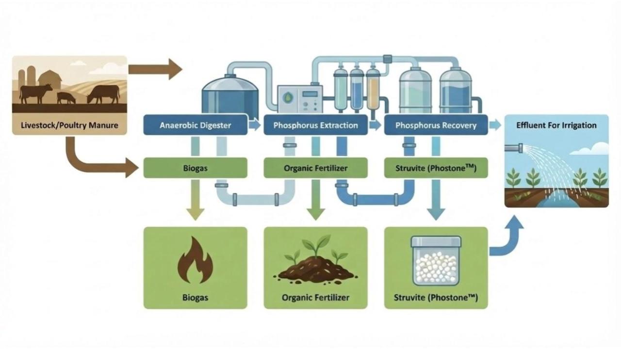 Livestock and Poultry Manure Processing Flowchart